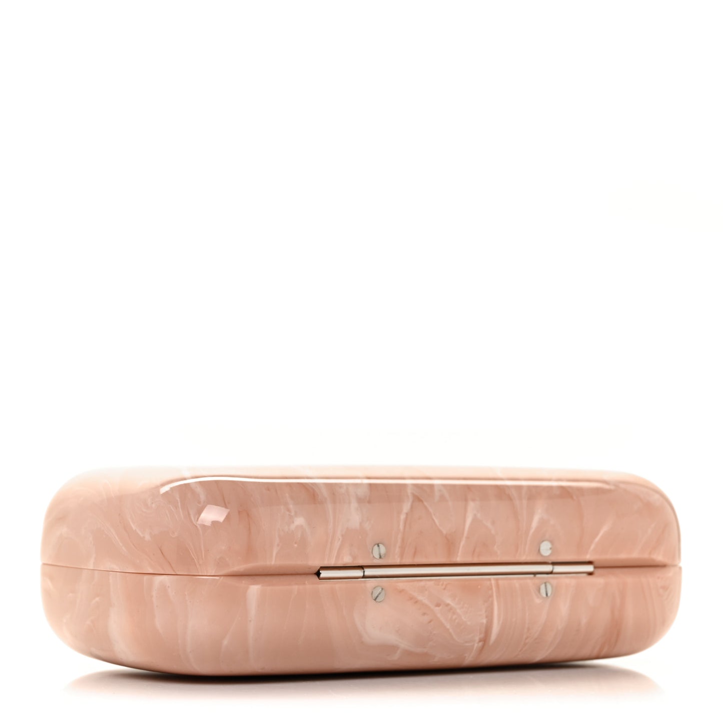 PVC Marble Skull Box Clutch Rose Pink