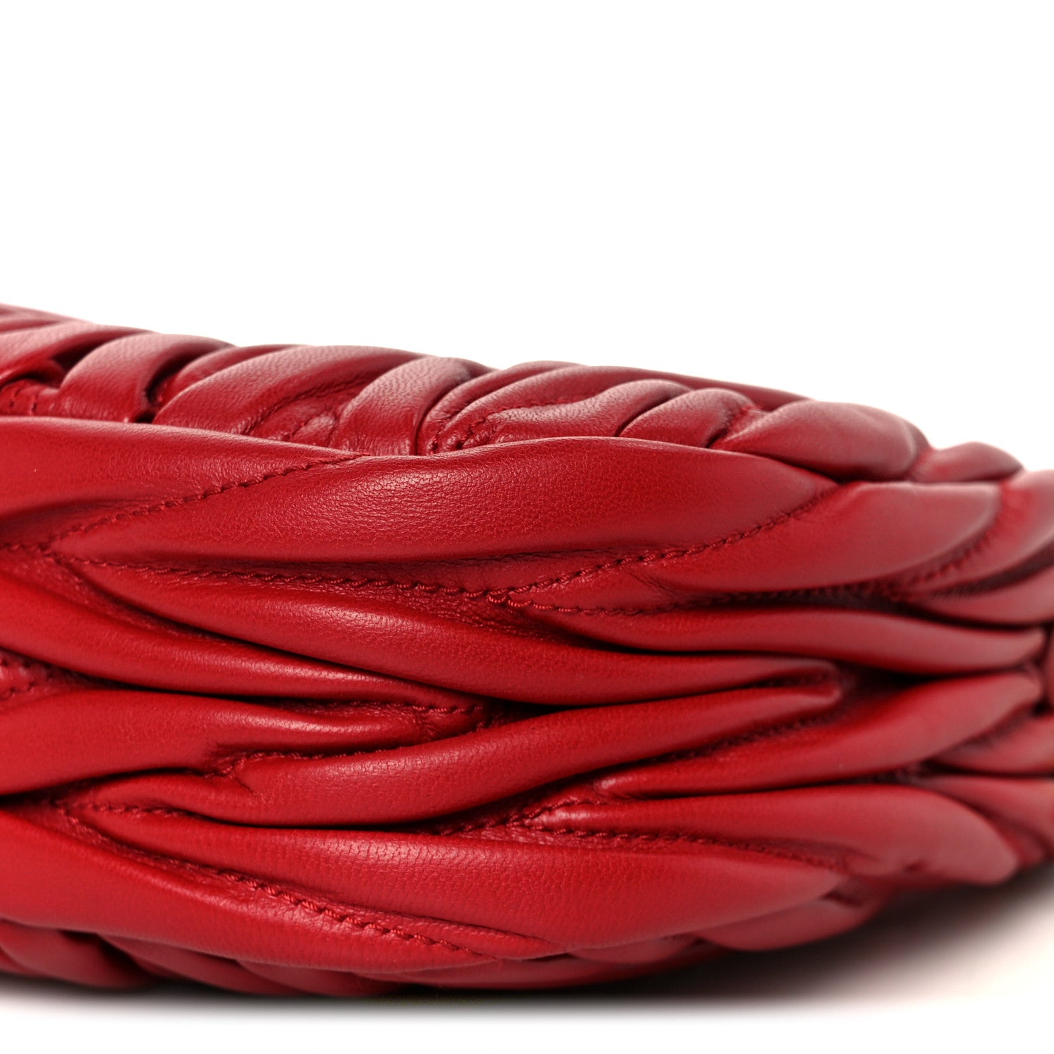 Miu Miu Nappa Matelasse Mini Wander Hobo Fuoco 10 of 10