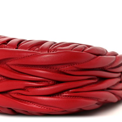 Miu Miu Nappa Matelasse Mini Wander Hobo Fuoco 10 of 10