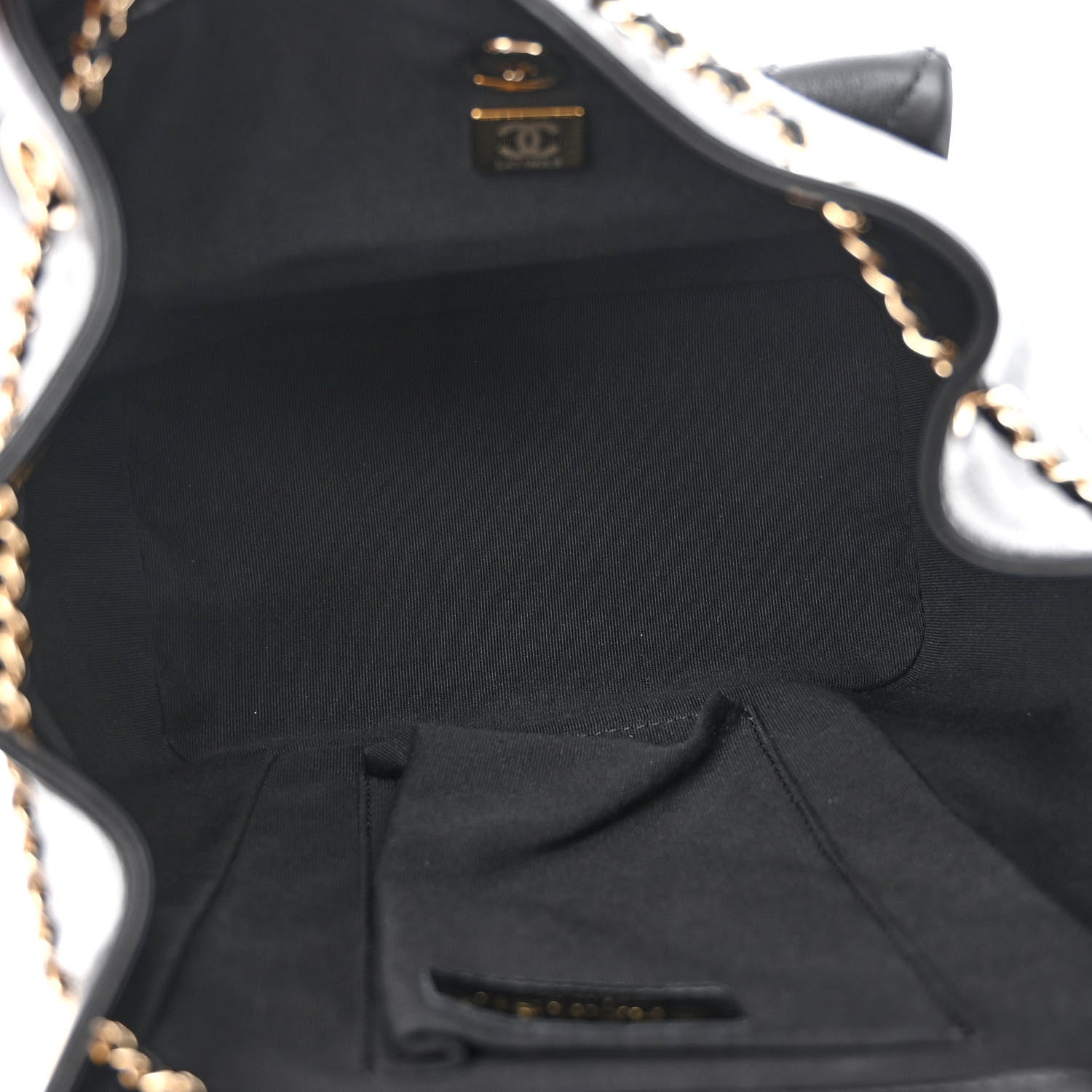 Chanel Lambskin Quilted Small Duma Drawstring Backpack Black 5 of 10