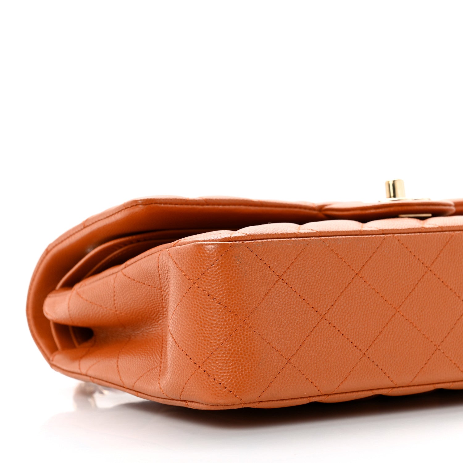Chanel Caviar Quilted Medium Double Flap Light Brown 7 of 8