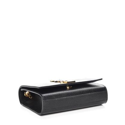 Saint Laurent Grain De Poudre Small Monogram Kate Satchel Black 4 of 6