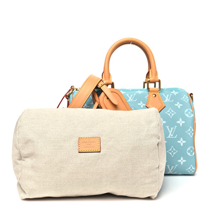 Louis Vuitton Calfskin Monogram Speedy P9 Bandouliere 25 Turquoise 4 of 10