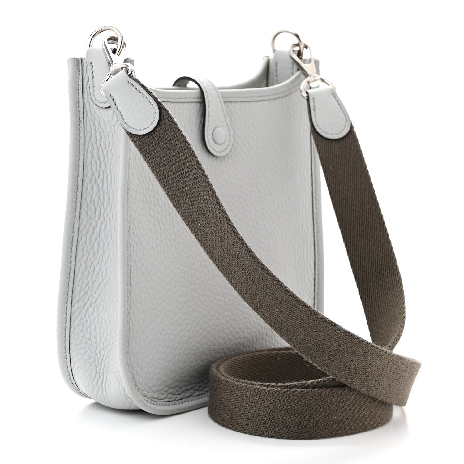 Hermes Taurillon Clemence Amazone Evelyne TPM Gris Perle Etain 3 of 10
