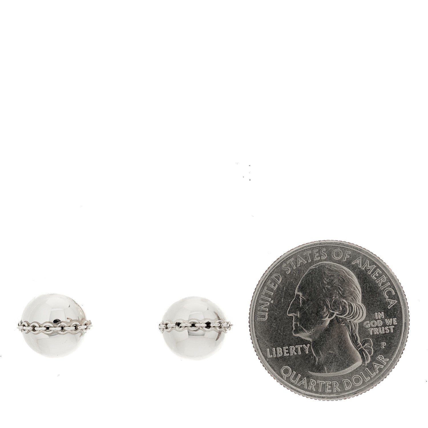 Tiffany Sterling Silver HardWear Bolt Ball Earrings 2 of 5