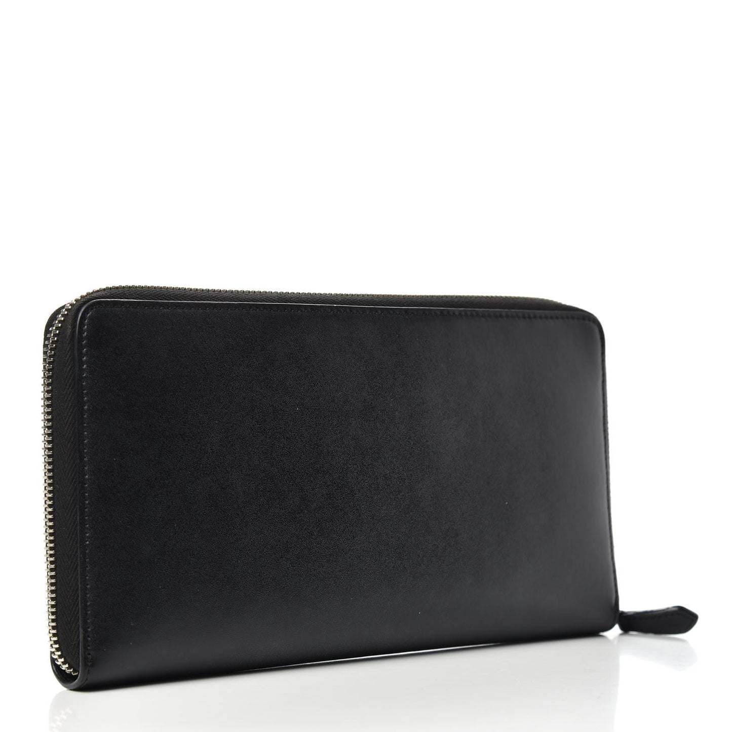 Calfskin Star Pandora Zip Around Wallet Black