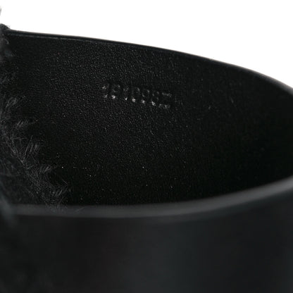 Hermes Calfskin Tivoli Espadrille Wedge Sandals 36 Black 8 of 8
