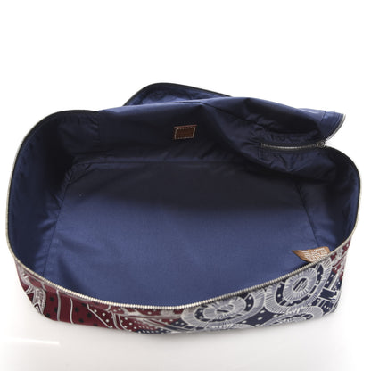 Hermes Silk Eperon d'Or Bandana Travelsilk PM Cube Bordeaux Bleu Marine 6 of 9