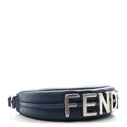 Fendi Vitello Grace New Matte Nano Fendigraphy Hobo Charm Mirto 5 of 8