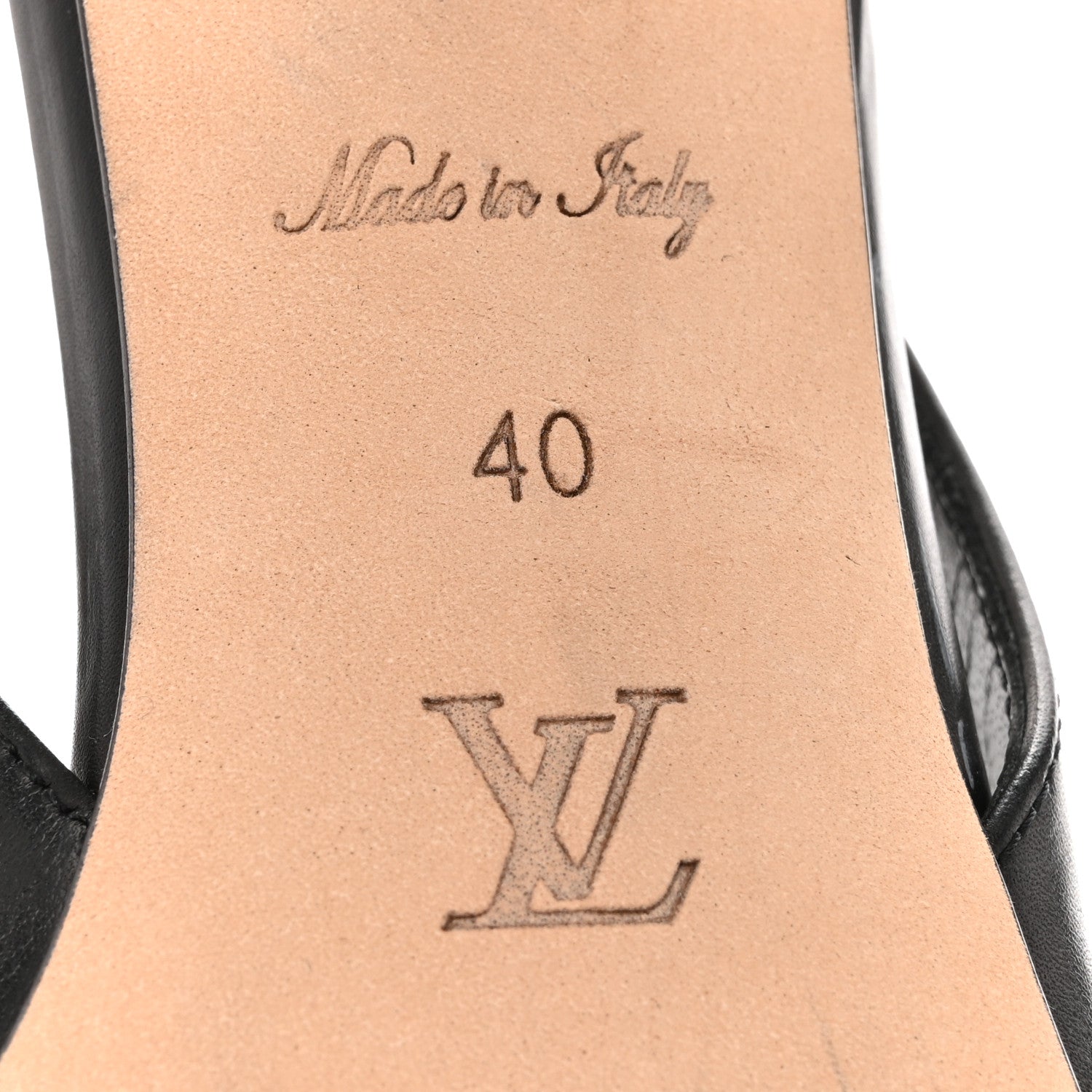 Louis Vuitton Calfskin Sparkle Slingback Pumps 40 Black 8 of 9