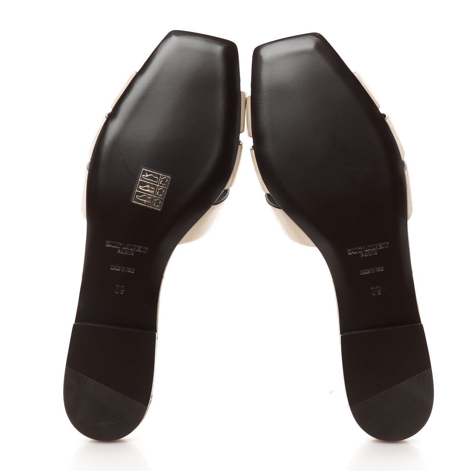 Saint Laurent Eelskin Tribute 05 Slide Sandals 39 Brave Ivory 6 of 9