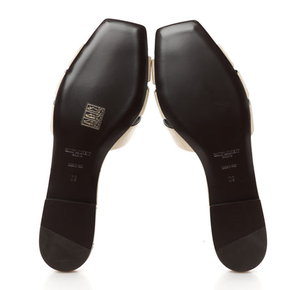 Saint Laurent Eelskin Tribute 05 Slide Sandals 39 Brave Ivory 6 of 9