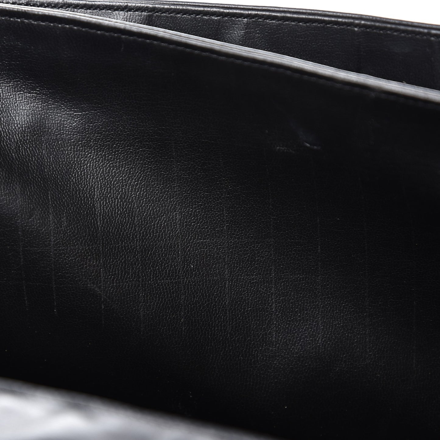 Lambskin Quilted Briefcase Laptop Bag Black