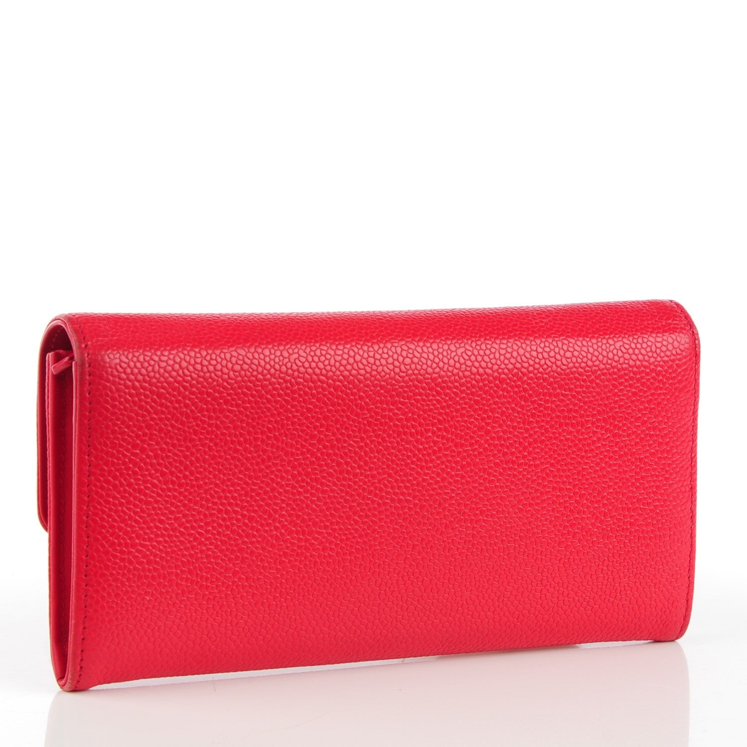 Chanel Caviar CC Long Flap Wallet Red 3 of 7