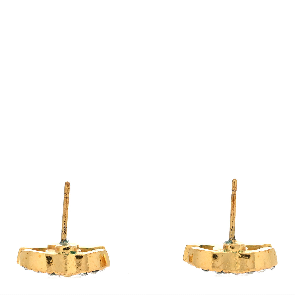 Crystal Mini Timeless CC Earrings Gold