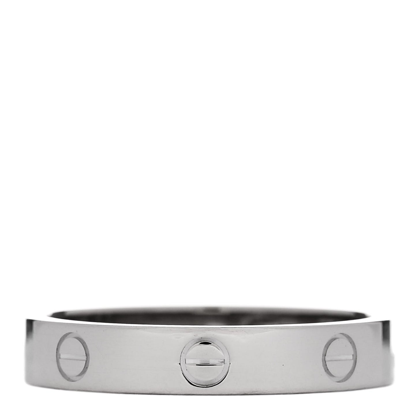 18K White Gold Diamond 4mm LOVE Wedding Band Ring 61 9.5
