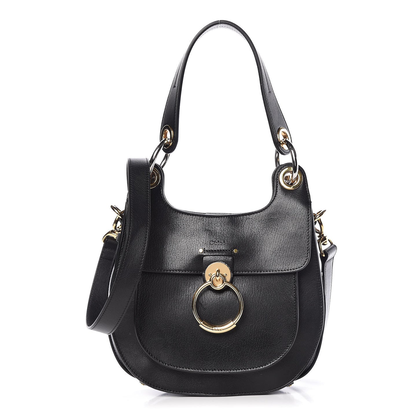 Calfskin Medium Tess Hobo Black