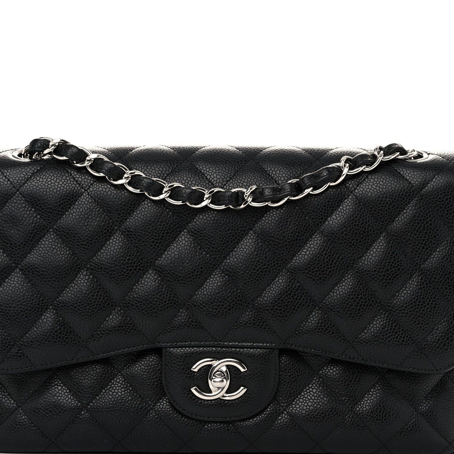 Chanel Caviar Quilted Jumbo Double Flap Black 8 of 12