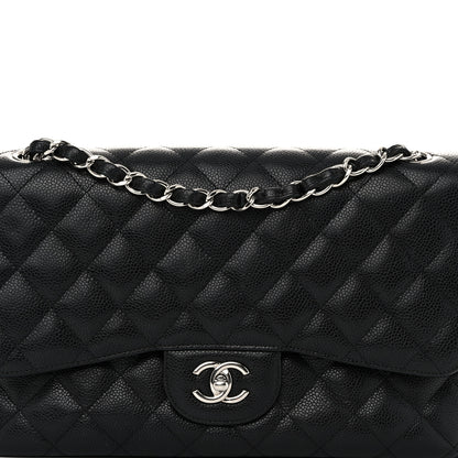 Chanel Caviar Quilted Jumbo Double Flap Black 8 of 12