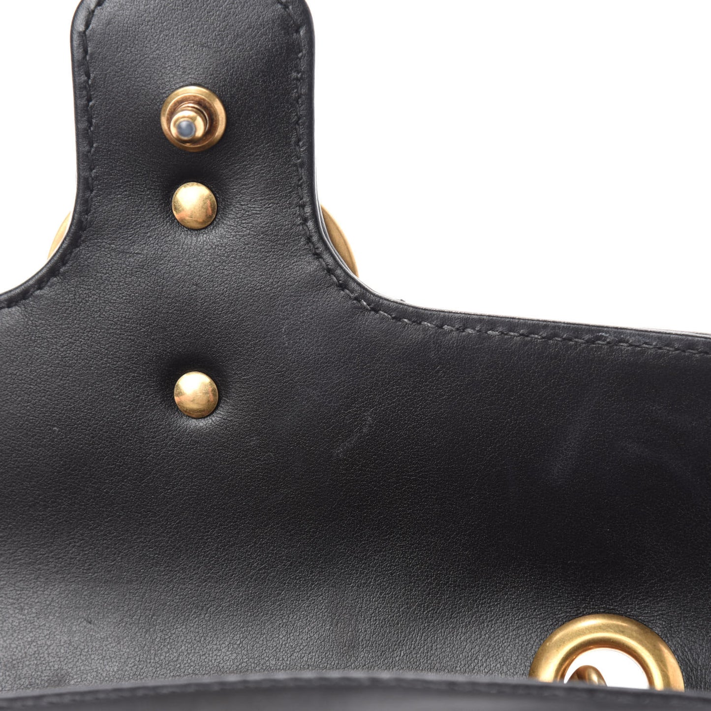 Calfskin Matelasse Mini GG Marmont Shoulder Bag Black