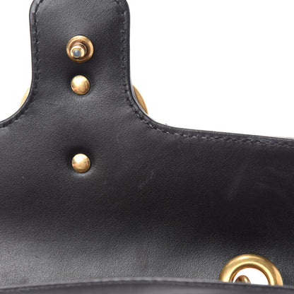 Gucci Calfskin Matelasse Mini GG Marmont Shoulder Bag Black 8 of 11