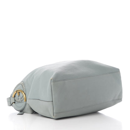 Gucci Pebbled Calfskin Twill Hobo Light Blue 3 of 9