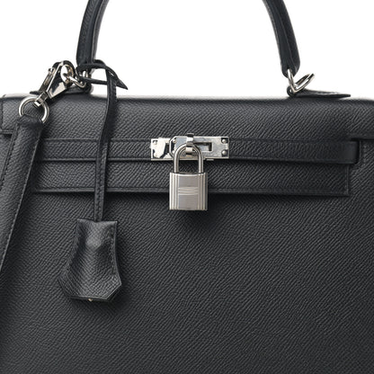 Hermes Epsom Kelly Sellier 25 Black 7 of 10