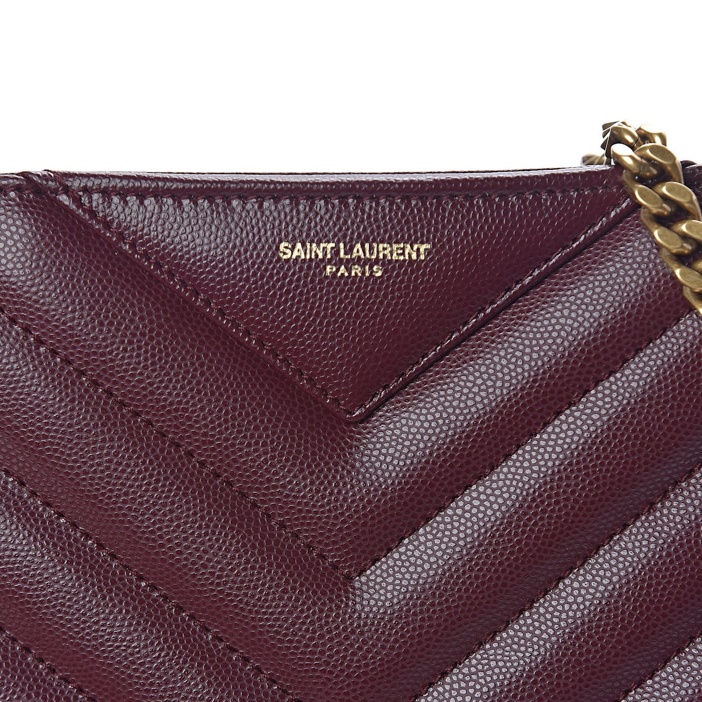 Grain de Poudre Matelasse Chevron Small Tribeca Shopping Bag Rouge Legoin