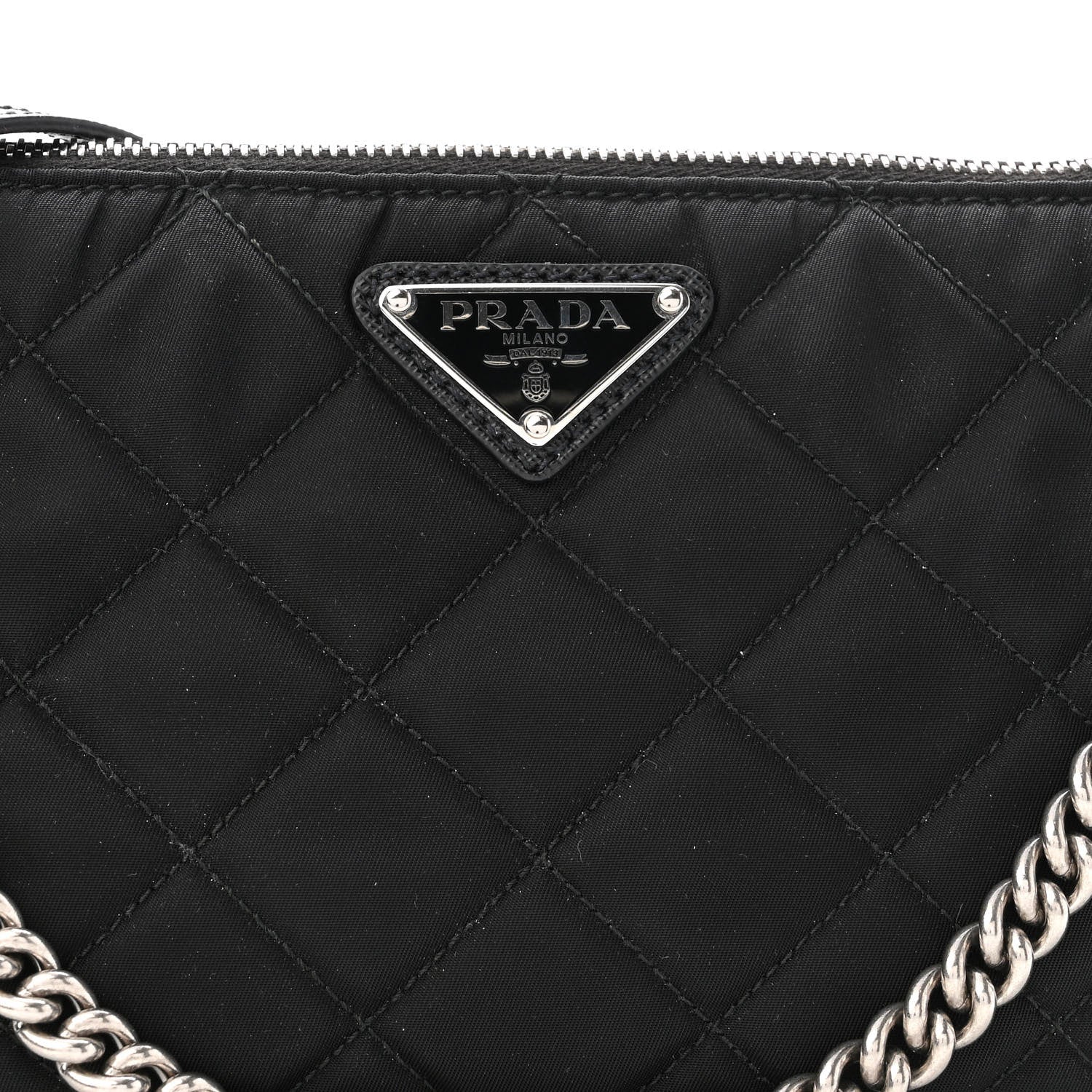 Prada Nylon Tessuto Impuntu Quilted Crossbody Bag Black 8 of 10