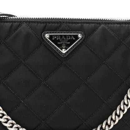 Prada Nylon Tessuto Impuntu Quilted Crossbody Bag Black 8 of 10