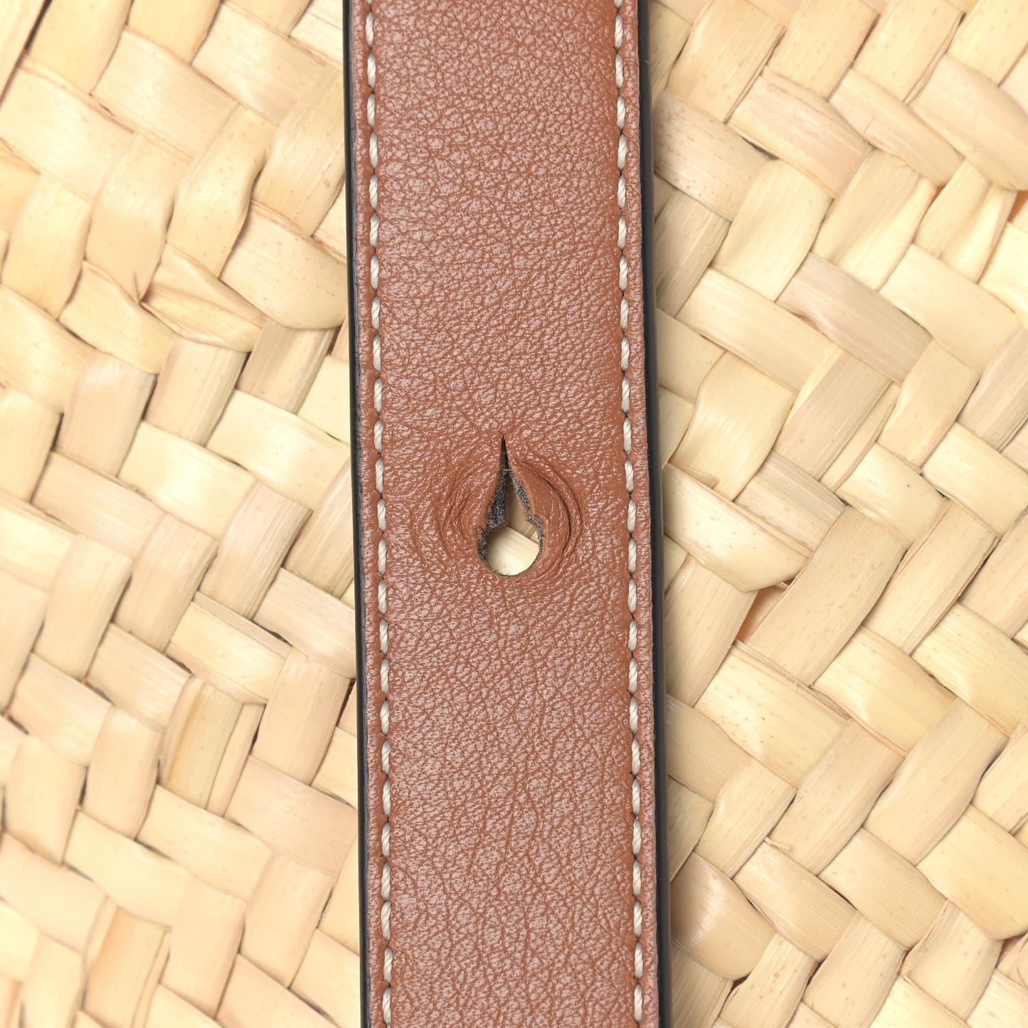 Raffia Small Basket Tote Bag Natural Tan