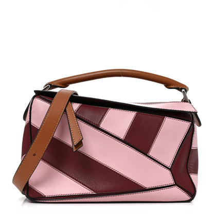 Loewe Calfskin Rugby Small Puzzle Bag Wine Pastel Pink 1 of 9