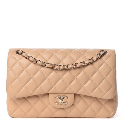 Chanel Caviar Quilted Jumbo Double Flap Light Beige 1 of 19