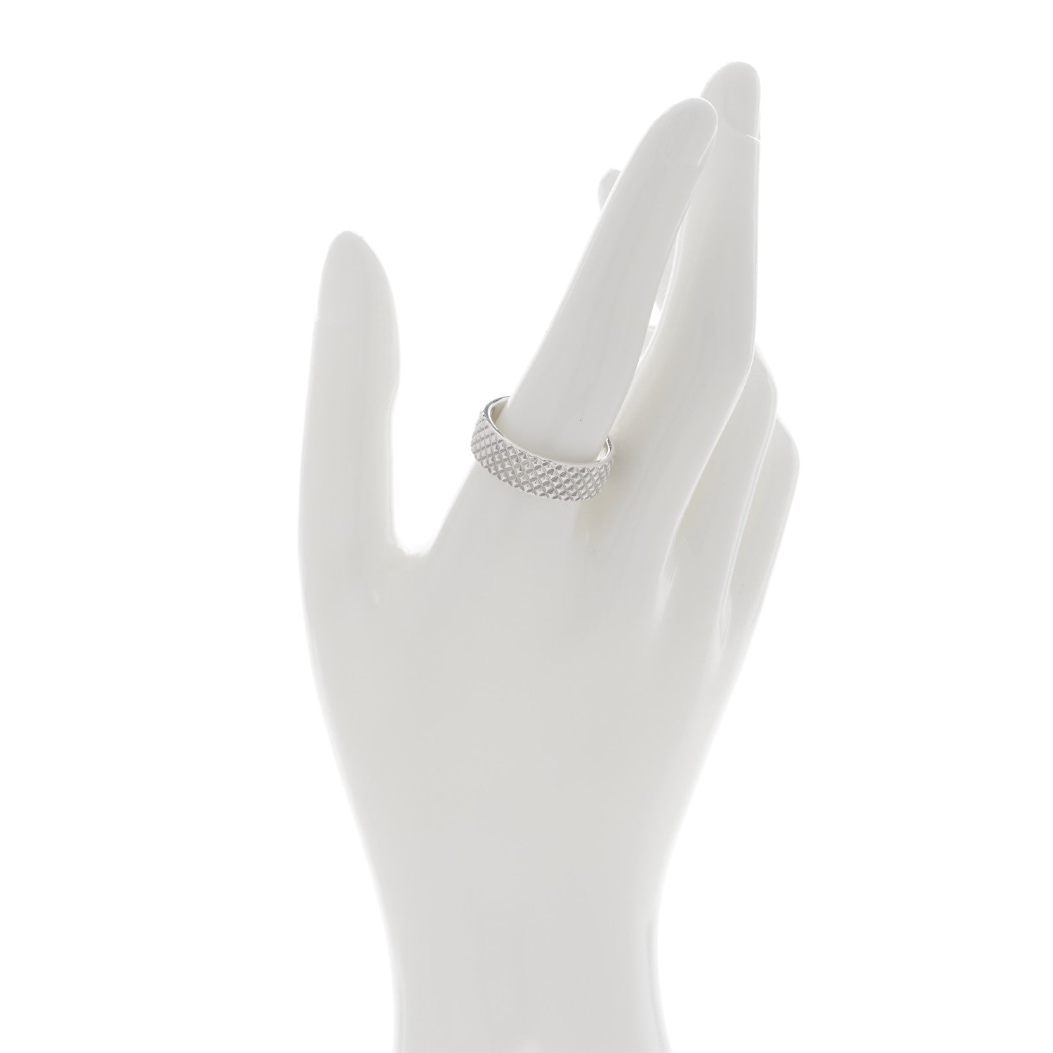 Tiffany Sterling Silver Diamond Point Band Ring 62 10 2 of 4