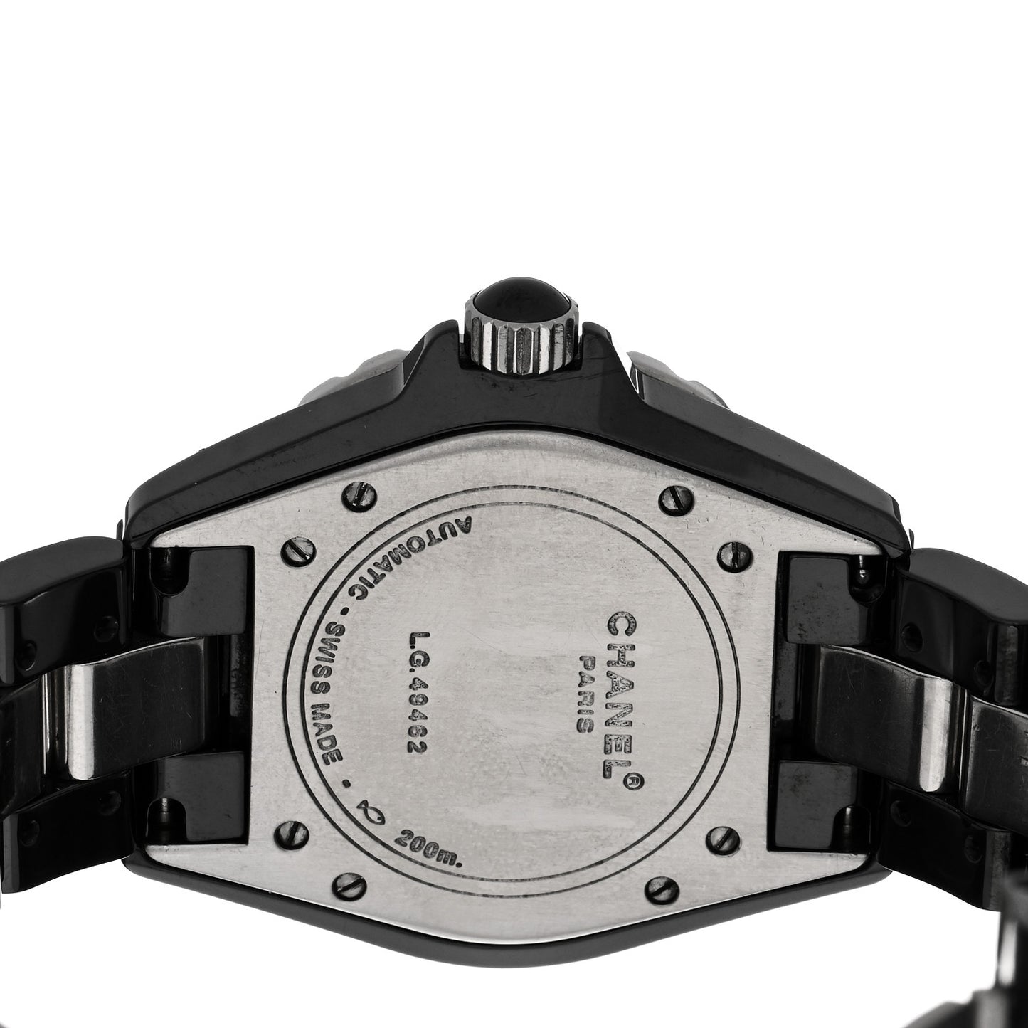Stainless Steel Ceramic Diamond Pave Bezel 38mm J12 Automatic Watch Black