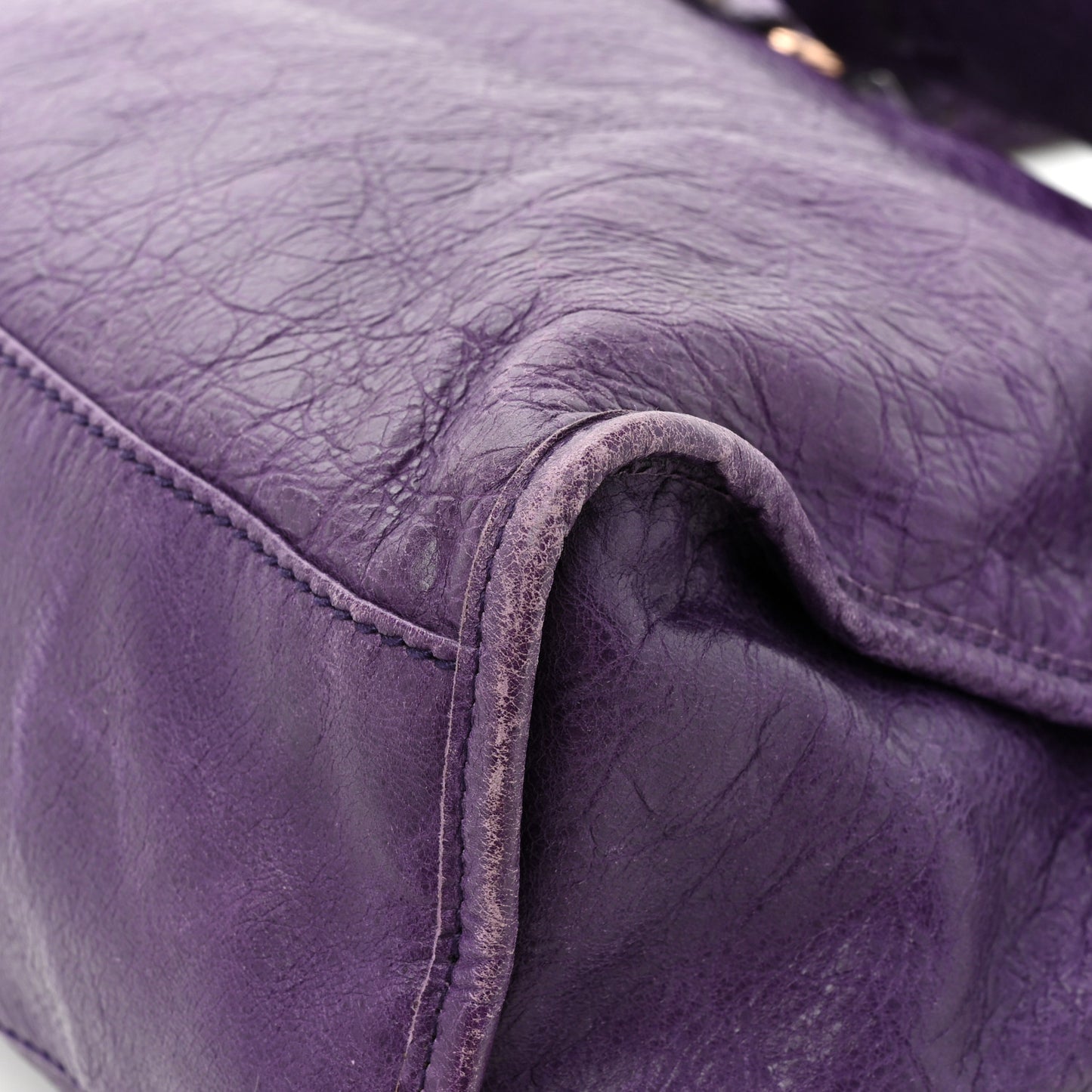 Agneau Giant 12 Rose Gold Hardware City Dark Violet