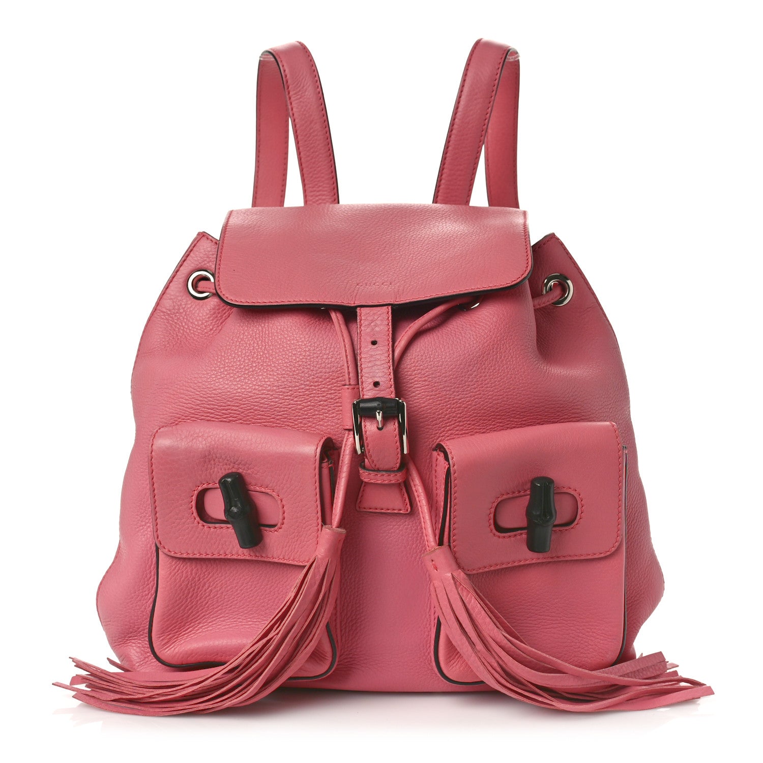 Gucci Cellarius Calfskin Medium Bamboo Backpack Glossy Pink 1 of 10
