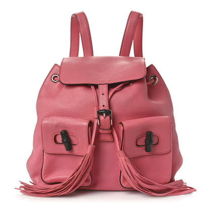 Gucci Cellarius Calfskin Medium Bamboo Backpack Glossy Pink 1 of 10