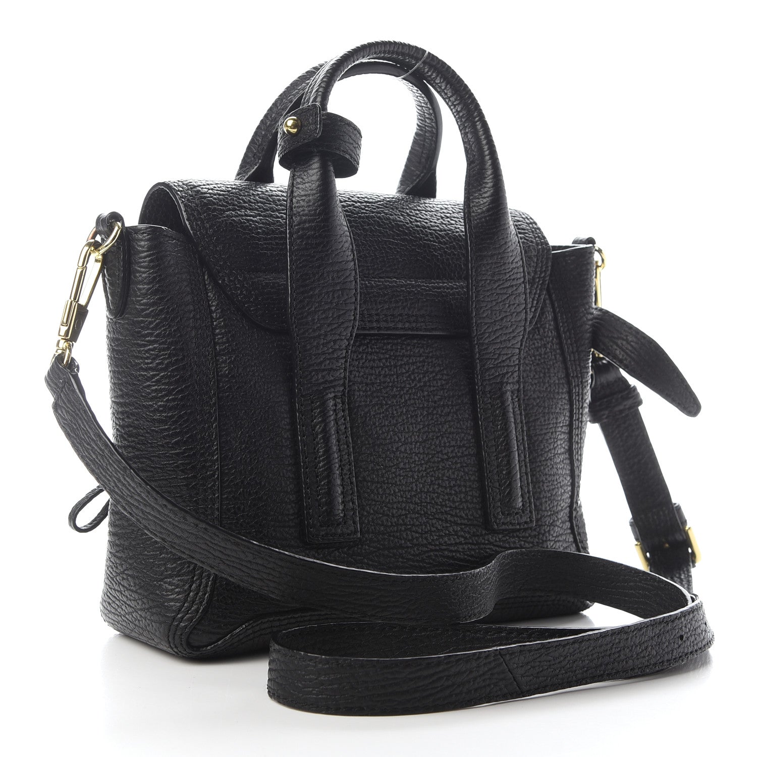 3.1 Phillip Lim Textured Calfskin Mini Pashli Satchel Black 3 of 9