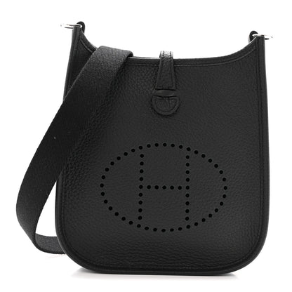Hermes Taurillon Clemence Evelyne TPM Black 1 of 12