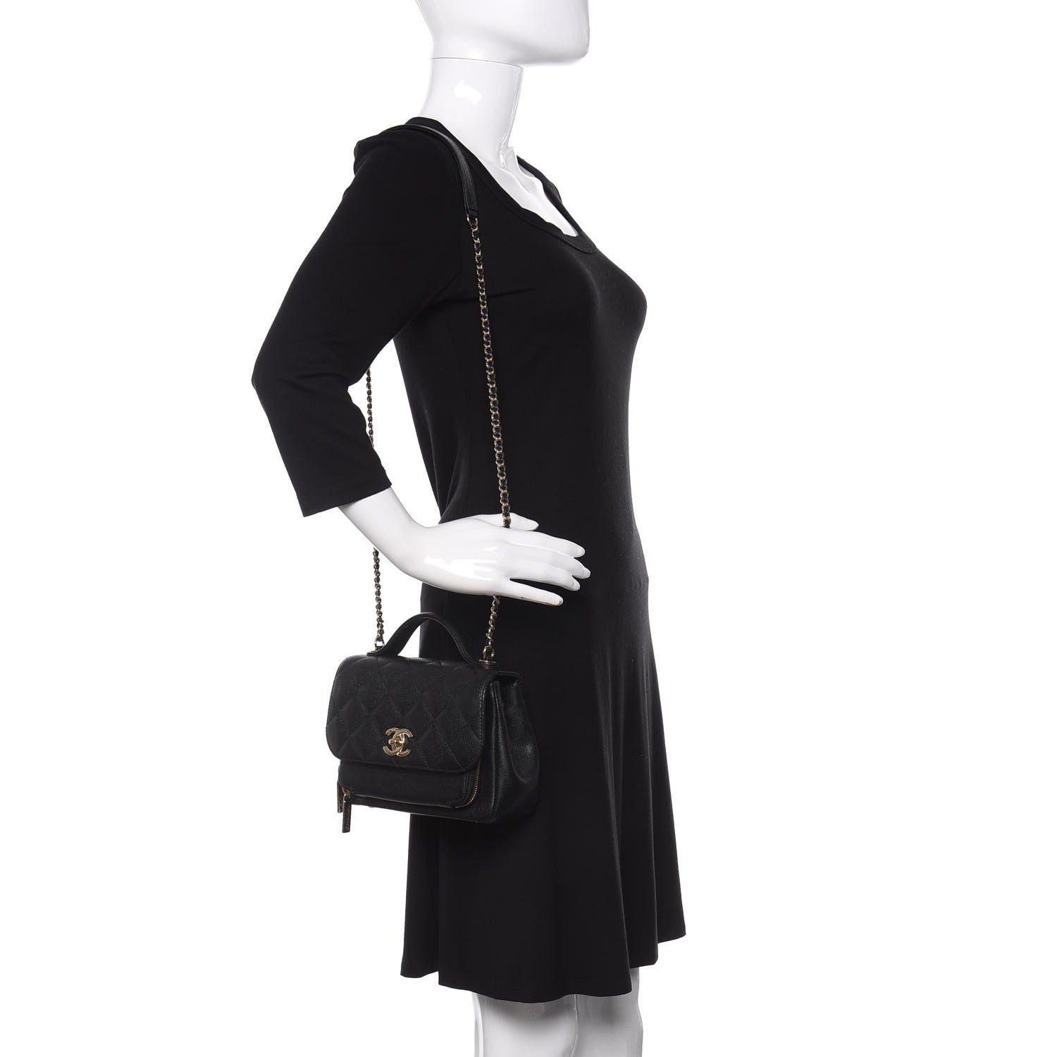 Chanel Caviar Quilted Small Business Affinity Flap Black 3 of 9