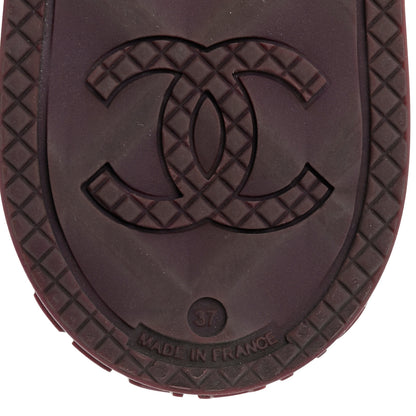 Chanel Caoutchouk CC High Boots 37 Dark Purple 7 of 7