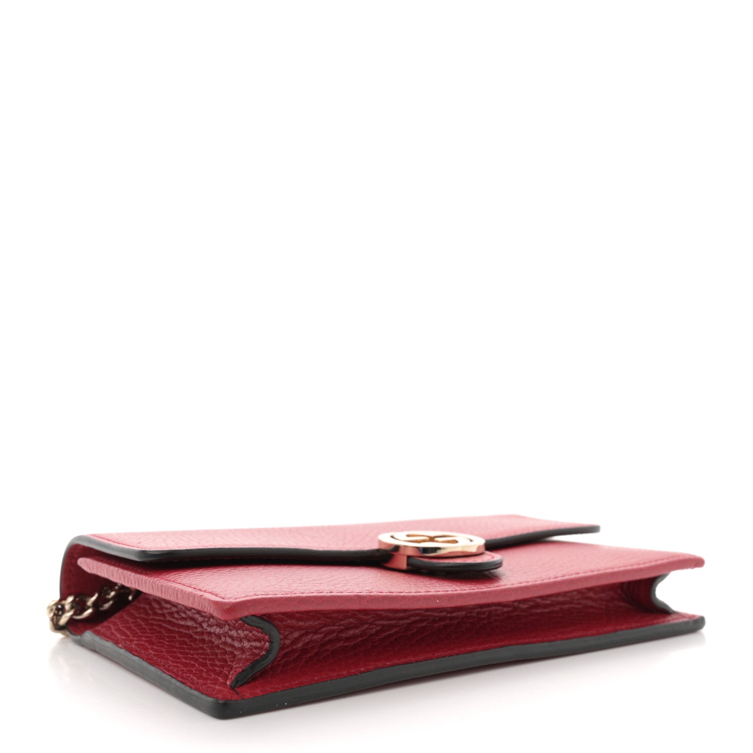 Gucci Dollar Calfskin Interlocking G Chain Wallet Red 4 of 11