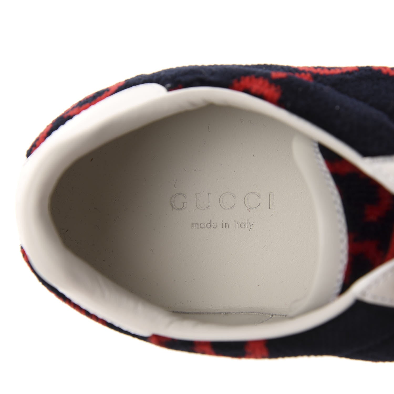Gucci Terry Cloth GG Monogram Web Womens Ace Sneakers 36 Blue Red 7 of 10