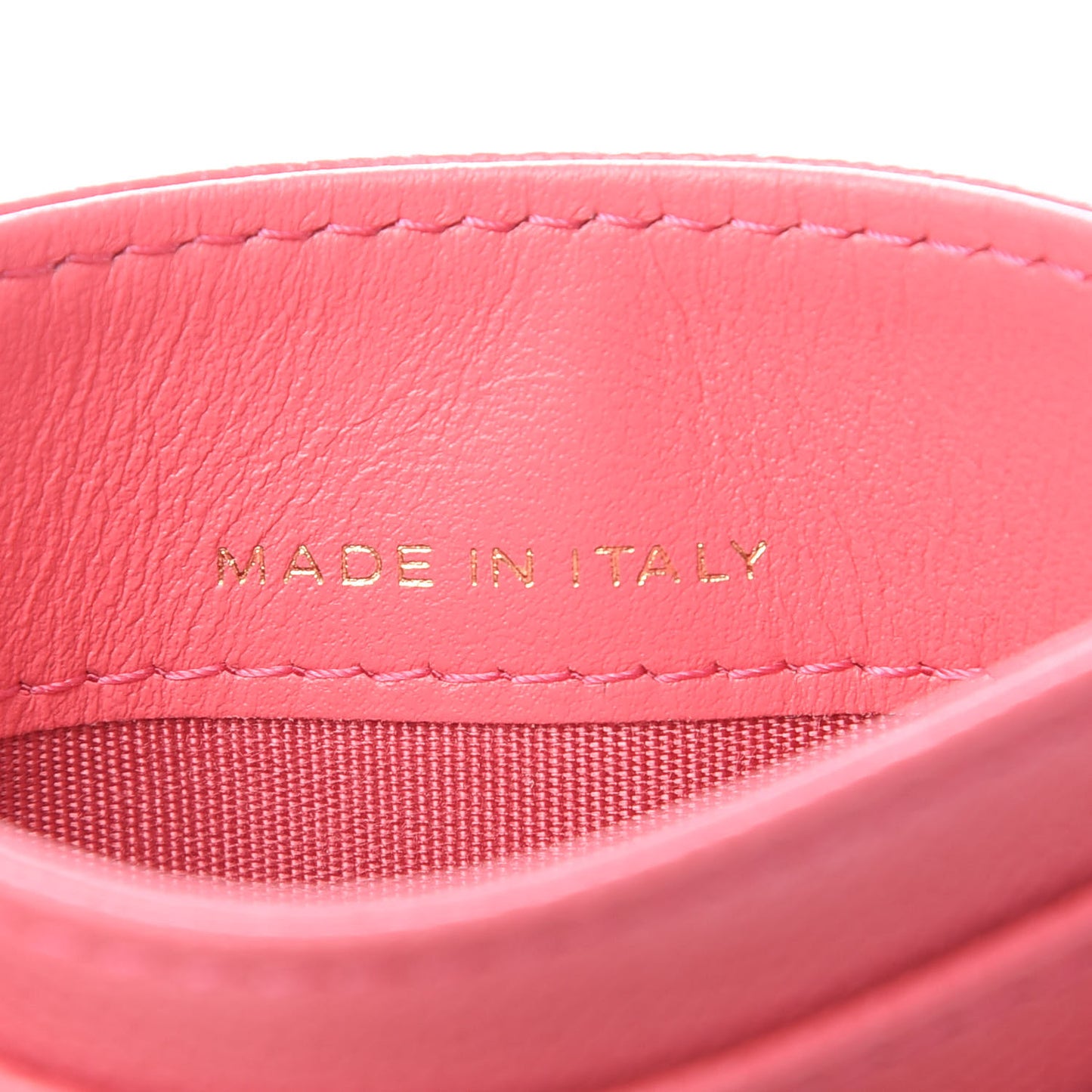 Caviar Quilted French New Wave Card Holder Rose
