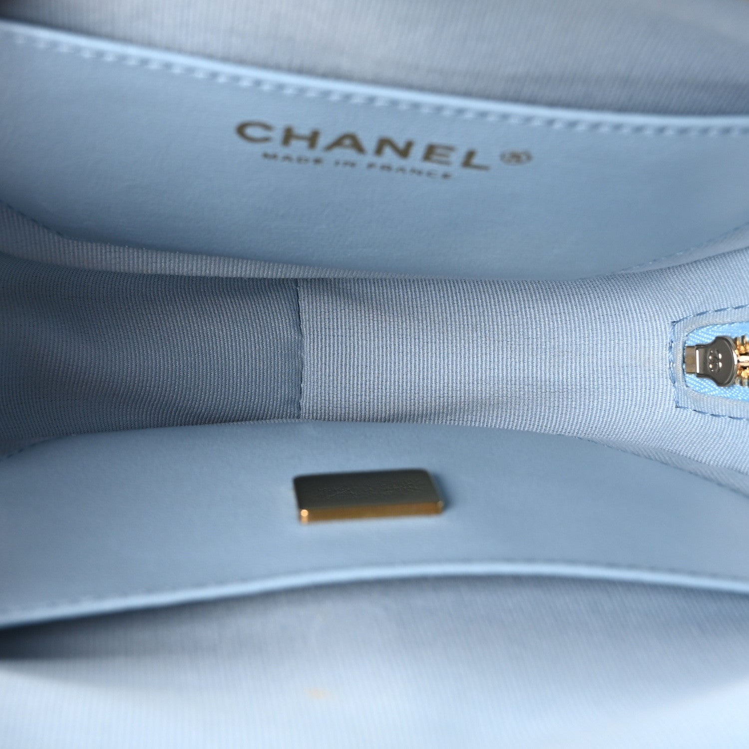 Chanel Lambskin Quilted CC In Love Heart Bag Light Blue 4 of 10