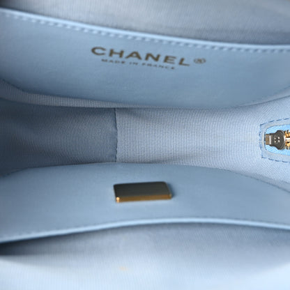 Chanel Lambskin Quilted CC In Love Heart Bag Light Blue 4 of 10