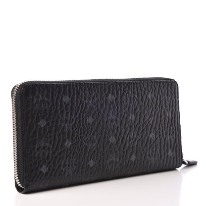 MCM Visetos Large Zip Around Wallet Black 3 of 8