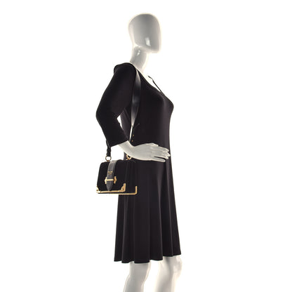 Prada Velvet City Calfskin Cahier Bag Black 2 of 8