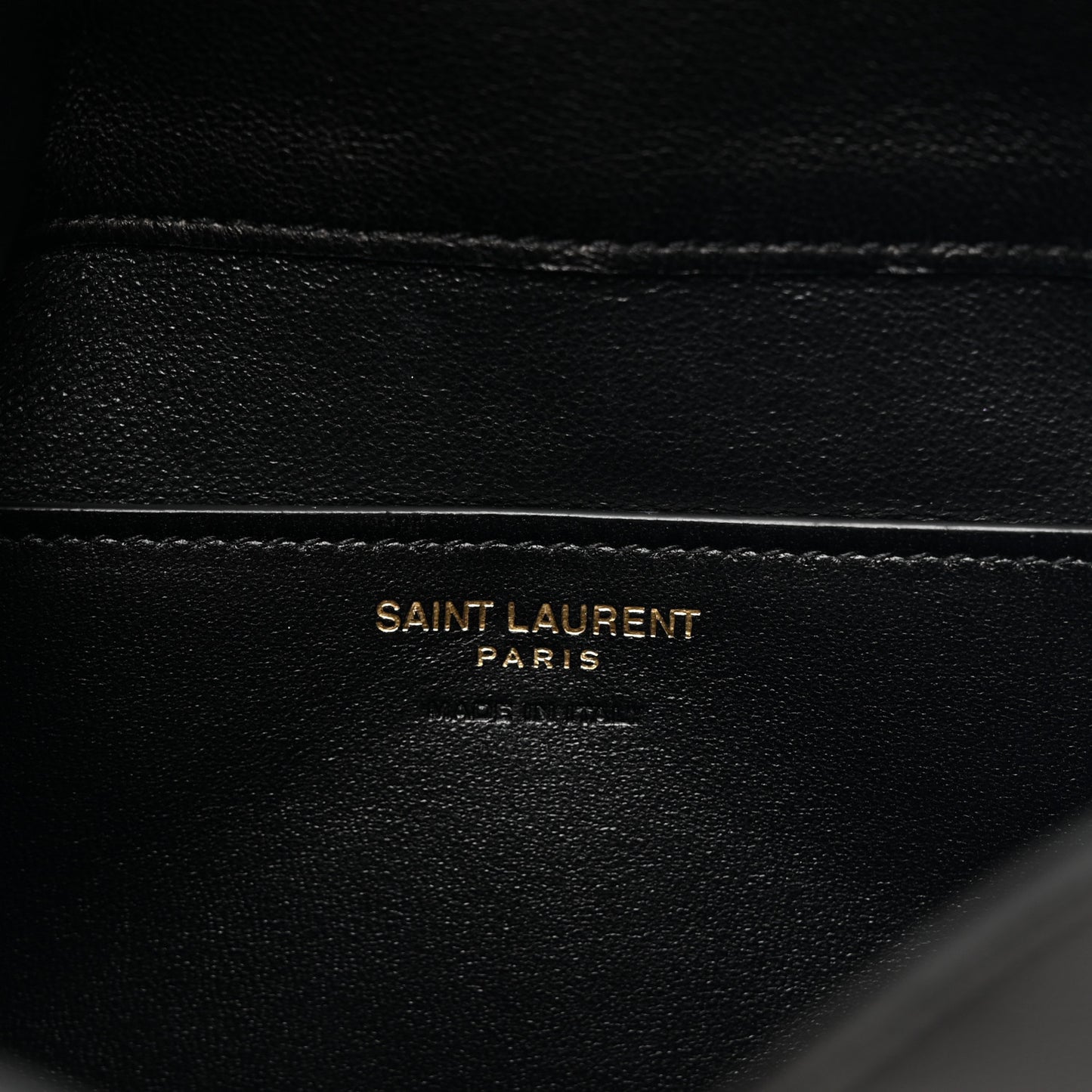 Lambskin Small Cassandre Envelope Pouch Black